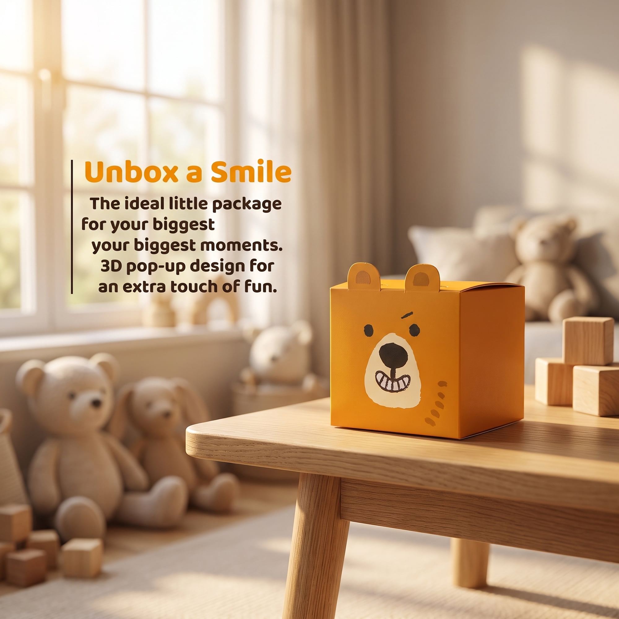 Unique Bargains 10Pcs Flat Packed Folding Animal Shapes Gift Boxes Brown 3.5"x3.5"x3.5"