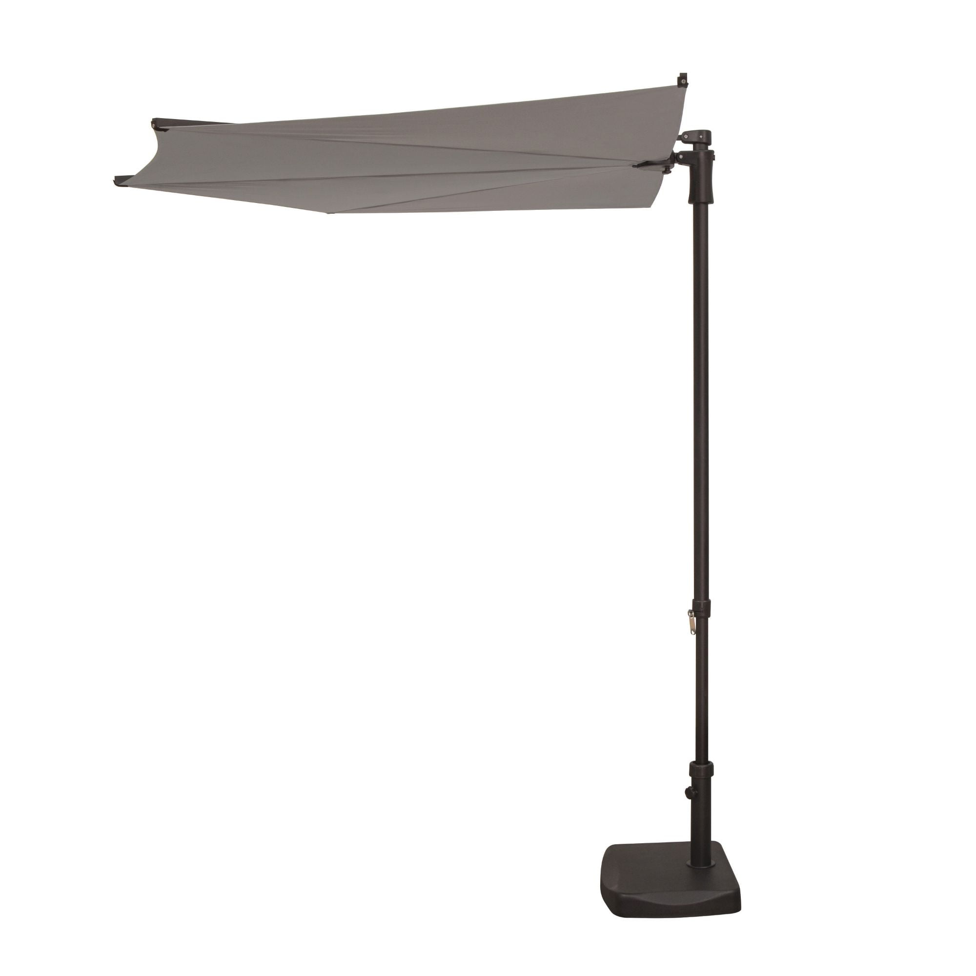 SimplyShade 9' Outdoor Patio Half Octagon Umbrella, Stone Gray