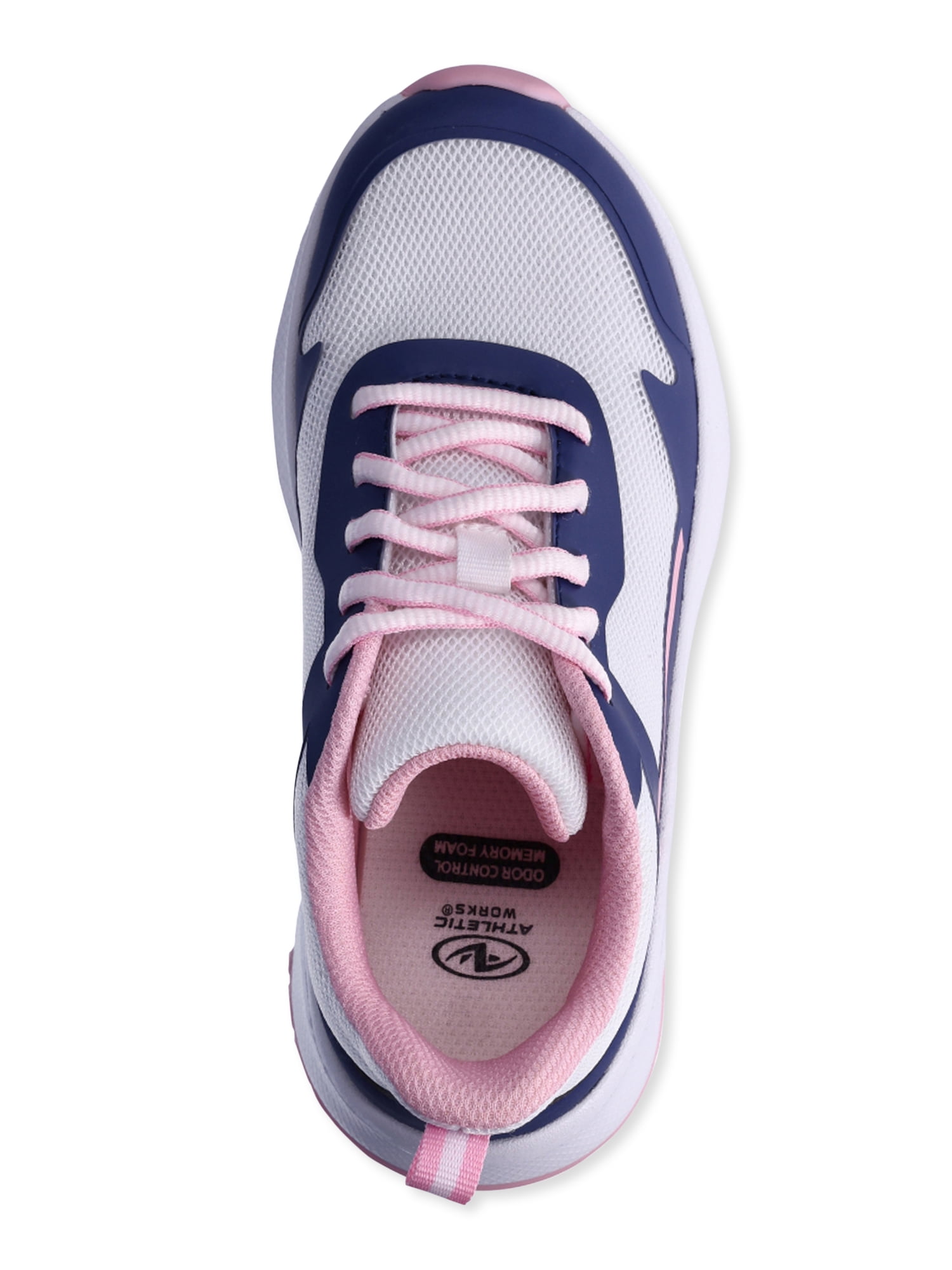 Athletic Works Little Girl & Big Girl Mesh Jogger Lace Up Sneakers