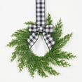 thumbnail image 5 of Small Artificial French Wreath with Bow Ribbon, Compact Lightweight Hanging Decorative Wreath for Door Wall and Home Indoor Christmas Decoration Hanging Ornament, 5 of 5