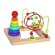 thumbnail image 2 of Anillos de apilamiento de arco iris de Maze de cuentas de madera, montaña rusa colorida educativa de aprendizaje temprano 2 en 1 para un regalo de, 2 of 9