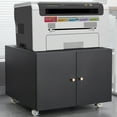 thumbnail image 3 of Mobile Copier Cabinet 2-door Steel Rolling Printer Stand With Storage Metal File Cabinet With 360 Degree Rotation Wheels For Office, 3 of 9