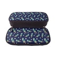thumbnail image 5 of Picia Astronaut Dinosaur Pattern Large Capacity PU Leather Pencil Case Organizer Pen Marker Holder Double Zipper Storage Bag Big Pencil Pouch for College Office, 5 of 6