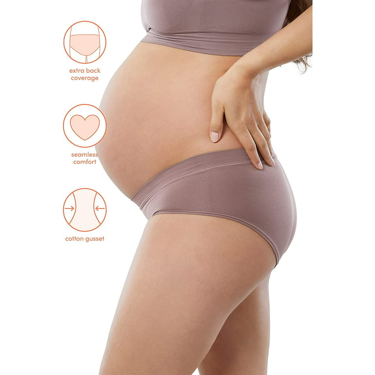 Ingrid & Isabel Basics Seamless Maternity Underwear, 3-Pack, Under