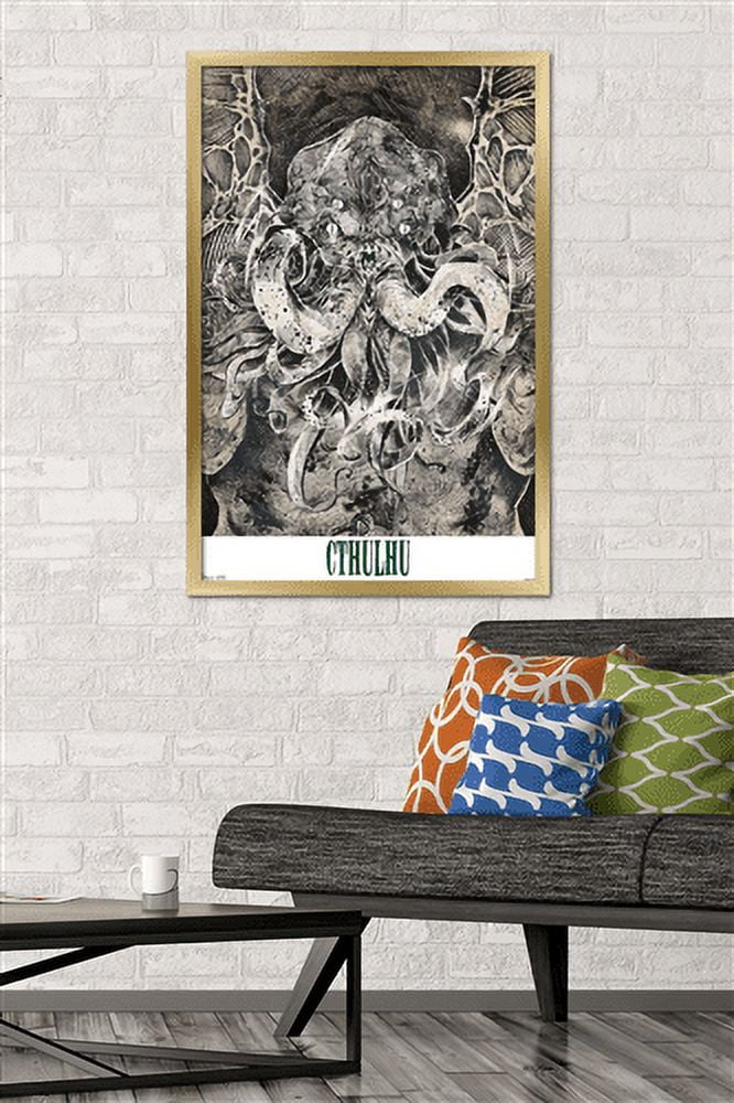 Cthulhu Wall Poster, 22.375" x 34", Framed