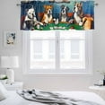 thumbnail image 3 of 2 Pack Abstract Animal Valance for Window Dog In The Room Poker Games Kitchen Valance Rod Pocket Short Curtain Topper Decorative Window Treatment for Living Room Bedroom 42"x18", 3 of 8
