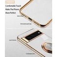 thumbnail image 2 of Compatible with Google Pixel 7 Pro Case Ring Holder Magnet Green, Google Pixel 7 Pro Phone Case Silicone Shockproof Plate Luxury Slim Cover (White), 2 of 14