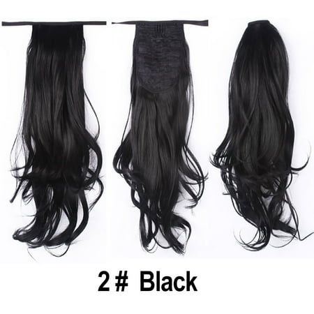 Ponytail Wig,Justdolife Long Wavy Wrap Synthetic Fiber