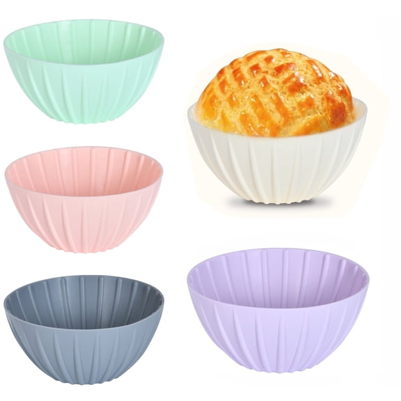 5 Pack Silicone Bread Proofing Basket,Bexikou 5 Inch Silicone Proofing Bowls,Sourdough Bread Baking Supplies Dough Proofing Bowl Containers Oven Safe Baking Gifts for Bakers
