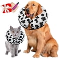 thumbnail image 1 of Pet Recovery Collar, Soft Dog Cone after Surgery, Inflatable Cone for Dogs and Cat, Black and White Cow Spot Dog Donut Collar, Wound Healing Adjustable E Collars, Cone for Dogs after Surgery, 1 of 7
