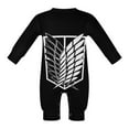 thumbnail image 6 of Attack On Titan Baby Romper Toddler Long Sleeve Bodysuit Soft Skin-Friendly Jumpsuit Outfit with Snap Crotch 0-3M, 6 of 8
