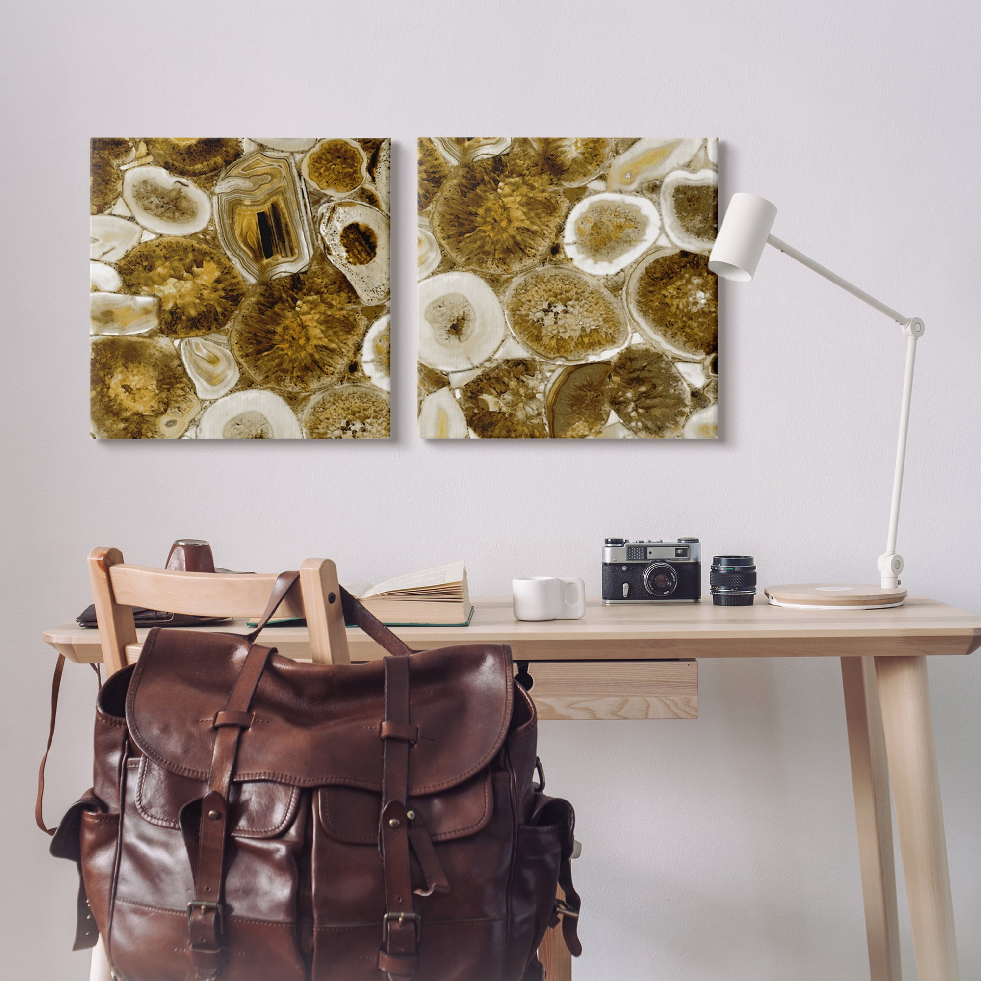 Stupell Abstract Geodes Mineral Nature Abstract Photography Gallery Wrapped Canvas Print Wall Art, Set of 2