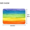 thumbnail image 2 of Britimes Bath Mats for Bathroom, Bathroom Mats Rugs No Silp, Colorful Stripe Rainbow Washable Cover Floor Rug Carpets Floor Mat Bathroom Decorations 16x24 Inches for Kitchen Bedroom Indoor, 2 of 3