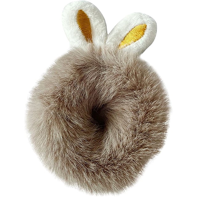 Lindas pequeñas bandas elásticas para el cabello para el cabello de las mujeres, oso conejito Rana pato lazos de felpa para el cabello para niñas adolescentes niños Fokelyi WRMH-1654-3