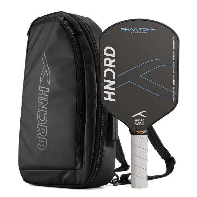 Phantom 60 Wide 16mm Pickleball Paddle, Japan Raw Carbon Fiber | Consistent Performance, Control Play, With Bag