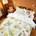 thumbnail image 3 of meiyoeat cute Kawaii Bedding,Green Rustic Botanical Duvet Cover Full,Reversible,3pcs,1 Duvet Cover and 2 Pillowcases, 3 of 6