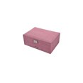 thumbnail image 1 of Seitruly Caja de almacenamiento de joyas, collares, pendientes, anillos, pulseras, brazaletes, organizador, estuche para el hogar, dormitorio, soporte de Bolsas de maquillaje Rosa Seitruly CE015115-02, 1 of 6