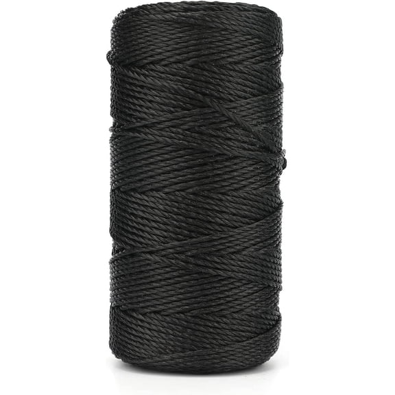 426 Feet Nylon Twine #36 Black Nylon String 2mm - Weatherproof Seine Twine for Garden, Fishing, Camping & Netting
