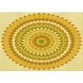 thumbnail image 1 of Ahgly Company Machine Washable Indoor Rectangle Transitional Bold Yellow Area Rugs, 7' x 9', 1 of 7