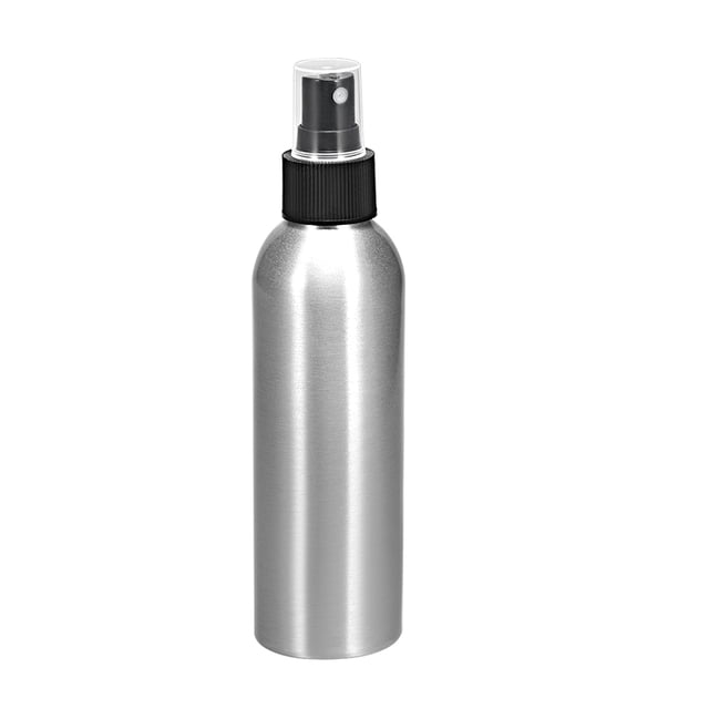 Unique Bargains 5oz/150ml Aluminium Spray Bottle with Black Fine Mist Sprayer,Empty Refillable Container Travel Bottle