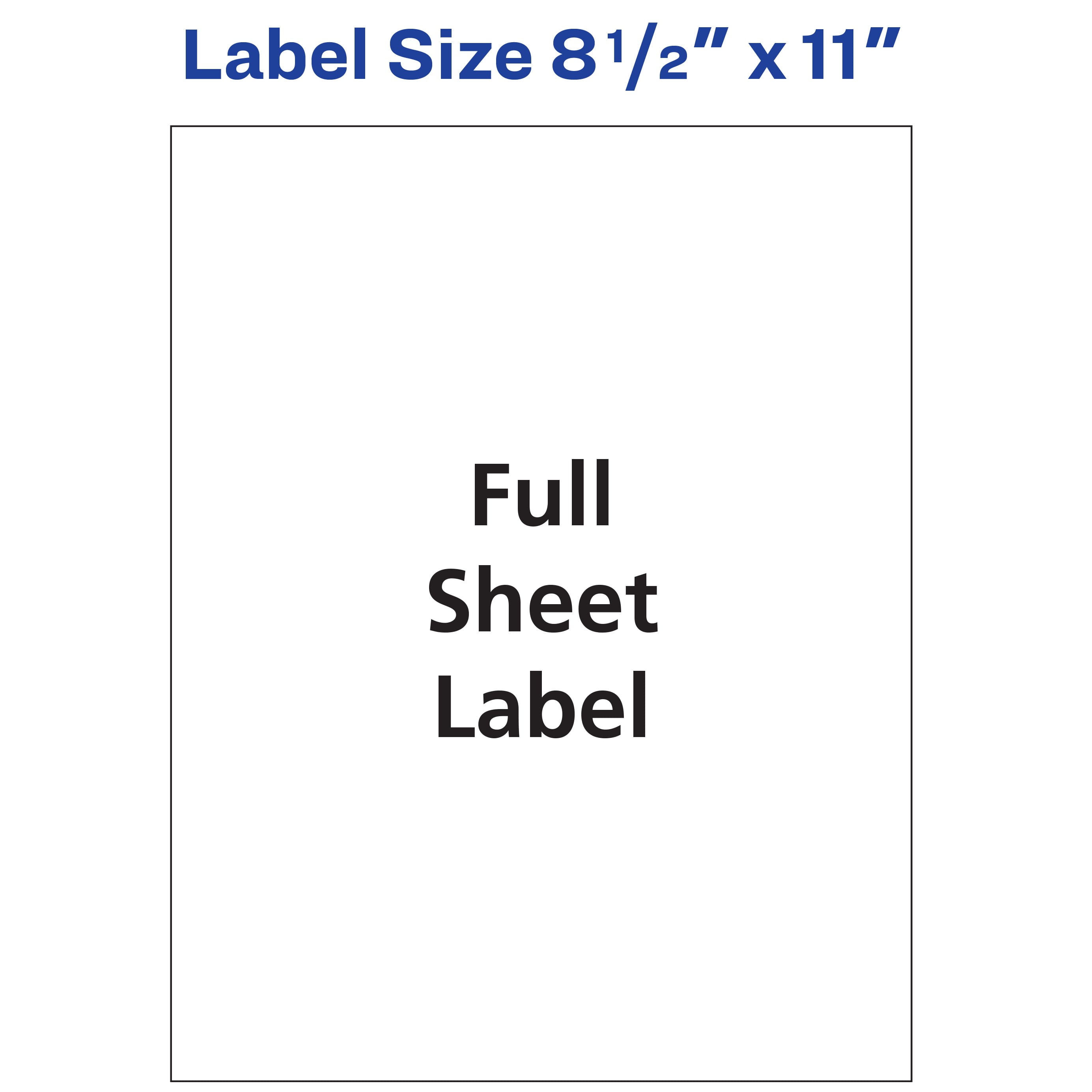 (2 pack) Avery Shipping Labels, 8-1/2" x 11", Paper, White, TrueBlock®, Laser, 100 Labels (5165)