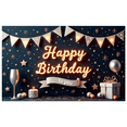 thumbnail image 2 of Decorative Balloon Banner Birthday Party Backdrop Stars and Balloons Happy Birthday to you for Birthday Party Indoor Decoration Celebration, 2 of 6