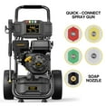 thumbnail image 3 of BLUBERY Gas Pressure Washer, 3500 PSI, 2.6 GPM, Heavy Duty Power Washer, 30 ft Hose, Soap Tank, 212cc Engine, 3 of 9