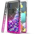 thumbnail image 2 of Starshop Case for Motorola G Pure Case, Liquid Glitter Quicksand Bling Diamond Black/Pink, 2 of 7