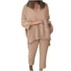 thumbnail image 2 of Puntoco Mujer Casual Verano Sólido Manga Larga Tops y Pantalones Largos Dos Conjuntos Traje Liquidación Puntoco Puntoco-5886, 2 of 9