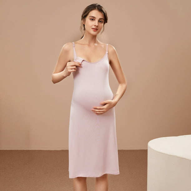 Comy Maternity Nursing Nightgown for Pregnant Women Breastfeeding Night 3 Pack Walmart.com