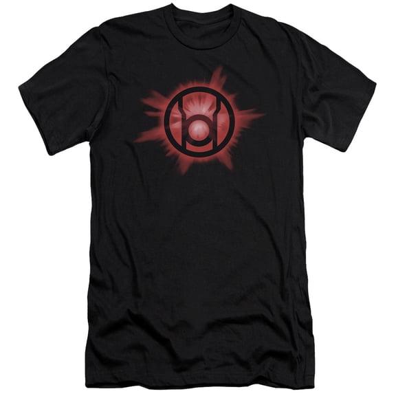 Green Lantern Red Glow S/S Adult 30/1 T-Shirt Black