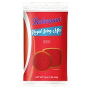 Bakerpan Red Royal Icing Mix for Decorating Cookies and Cakes - 16 Ounces 1 lb