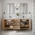 thumbnail image 7 of Fresca Fcb4472-Cwh-U Sawyer 72" Free Standing Double Basin Vanity Set - Mocha Birch, 7 of 7
