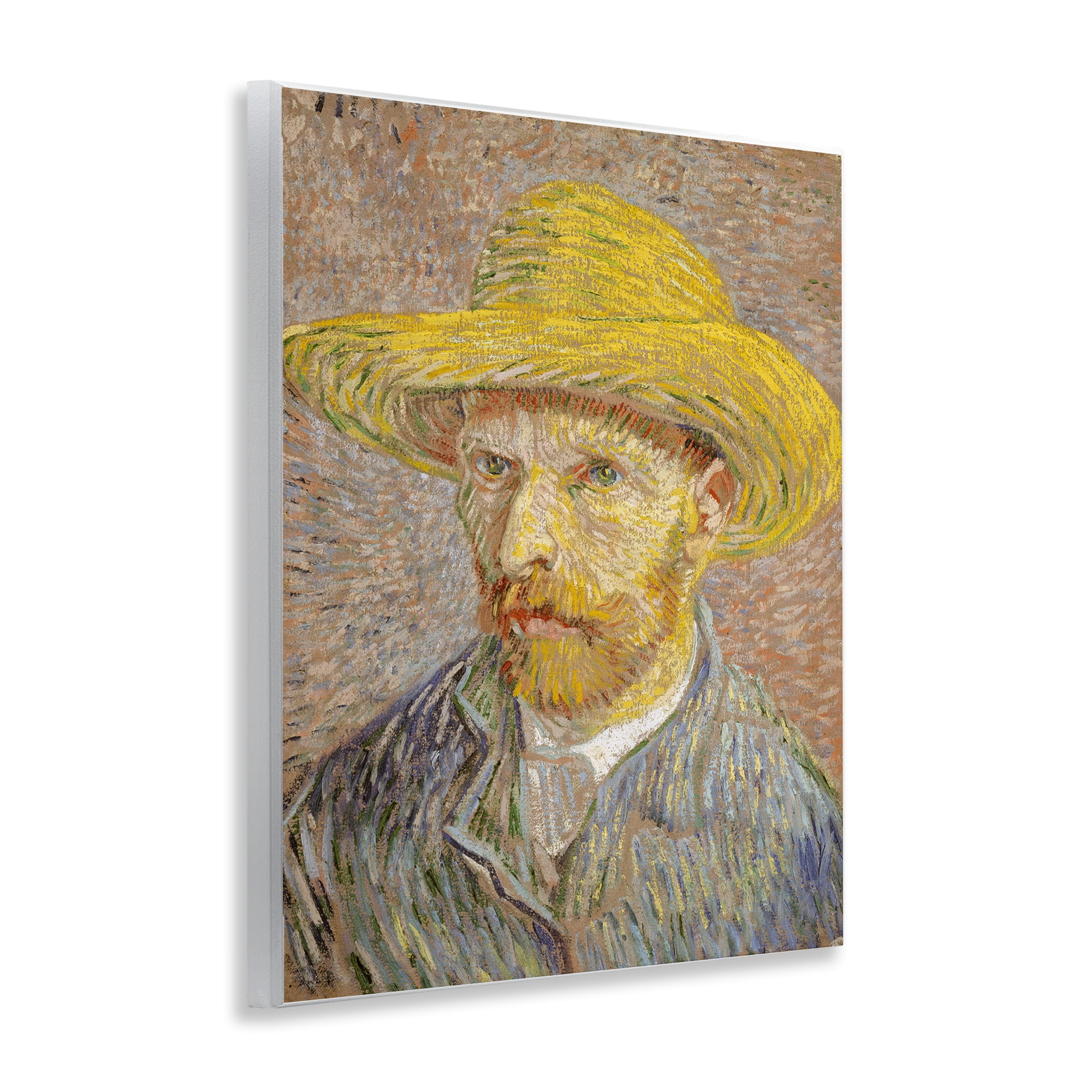 Stupell Industries Van Gogh Straw Hat Portrait People Painting Unframed Art Print Wall Art, 11 x 14