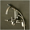 thumbnail image 3 of Kingston Brass AE8151DL Wall Mount Tub Filler with Hand Shower, Polished Chrome, 3 of 7