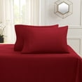thumbnail image 3 of Empyrean Bedding 3 Piece Sheet Set - Premium 18” - 21” Extra Deep Pocket Fitted Sheet with 2 Pillowcases – Full, Ruby Wine, 3 of 5