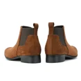 thumbnail image 5 of Mens Chelsea Boot Slip On Pointed Toe Stacked Low Heel Faux Suede Casual Dress Boot, 5 of 7