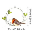 thumbnail image 2 of Clearance! Beautiful Hummingbird Color Glass Metal Hanging Bird Painting Spring Home Wall Garden Decorative Gift Suitable For Bird Lovers, 2 of 2