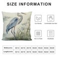 thumbnail image 5 of COMIO  Watercolor Heron Farmhouse Pillowcase Pillow Covers Outdoor Square Pillow Case Cushion Cover for Sofa Couch Bedroom, 5 of 5