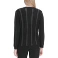 thumbnail image 2 of Calvin Klein Womens Lace-Up Pullover Sweater, Black, X-Small, 2 of 3