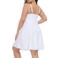 thumbnail image 6 of HDE Womens Plus Size Tennis Athletic Workout Dress with Built-in Shorts & Bra White - 22, 6 of 6