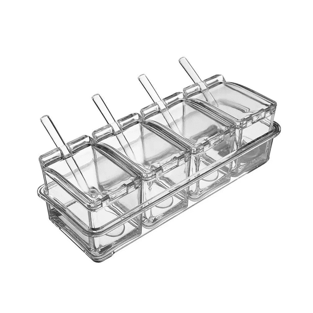 Especiero Moderno Organizador Cocina Condimentos Multiusos TRANSPARENTE