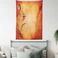 thumbnail image 3 of Antique Decor Wall Hanging Tapestry, Vintage Aged Faded Dark Background with the Silhouette of Murky Rose Digital Image, Bedroom Living Room Dorm Accessories, 60 X 80 Inches, by Ambesonne, 3 of 5