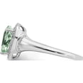 thumbnail image 4 of Sterling Silver Rhodium Diam. & Green Quartz Ring (Size 7) Made In Thailand qr3054ag-7, 4 of 5