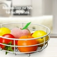 thumbnail image 7 of Bextsrack 2 Tier Fruit Basket with Banana Hanger Detachable Metal Fruit Bowl for Kitchen Storage Basket, White, 7 of 7