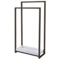 thumbnail image 1 of Kingston Brass SCC8265 Pedestal 2-Tier Iron Construction Towel Rack with Wooden Case, 1 of 1