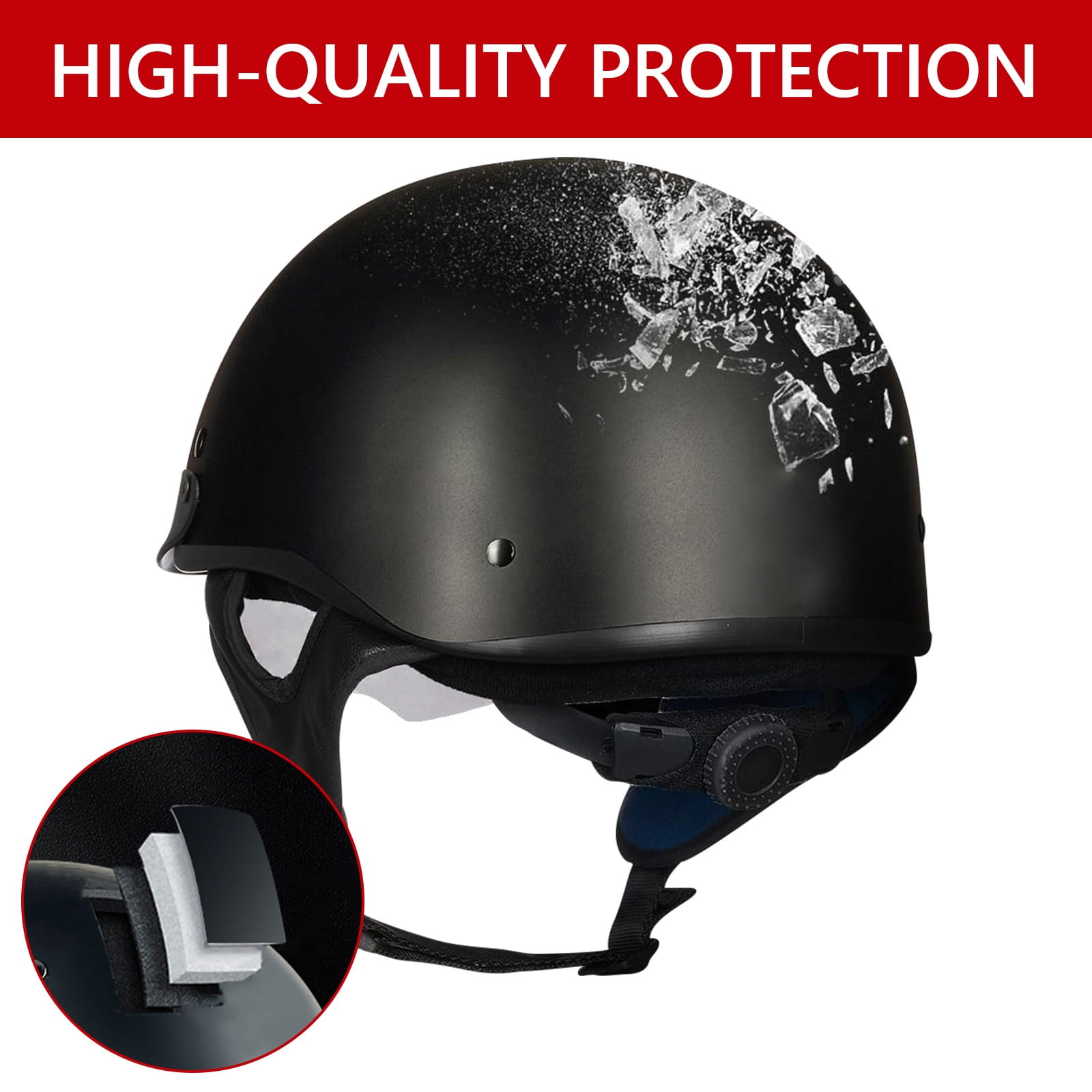 Semfri Adult Bike Helmet Skateboard Road Cycling Helmet Suitable Multi-Sport Scooter Skating Bicycle Large Size for Men Women Black