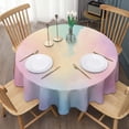thumbnail image 3 of Dreamy Pastel Sky Round Tablecloth 60"x60",Wrinkle Wipeable Table Cloth for Kitchen Dining Room Picnic Patio Party, 3 of 6
