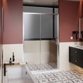thumbnail image 2 of Hommoo 48"W x 72"H Single Sliding Shower Door, 1/5" Thick Clear Tempered Glass Shower Door with Stainless Steel Handle, Chrome, 2 of 7