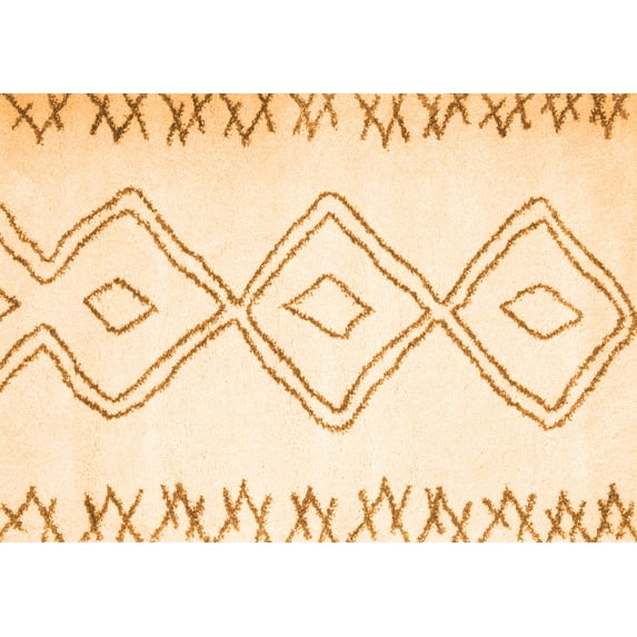 Ahgly Company Indoor Rectangle Solid Orange Modern Area Rugs, 4' x 6'